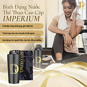 Bình Nước Lắc Imperium Với Chất Liệu Thép Không Gỉ, Giữ Nhiệt Tốt, Thích Hợp Cho Các Chuyến Đi Dã Ngoại Xa Hoặc Quà Tặng Cho Người Thân, Bạn Bè, Đồng Nghiệp