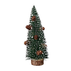 Siaonvr Mini Pine Needle Christmas Tree Party Decoration Flocking Sticky White Snow Tree
