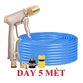 Bộ dây vòi xịt nước ️FREESHIP , tăng áp 3 lần,loại 3m, 5m 206701-1 đầu đồng,cút nhựa,nối đồng+ đai