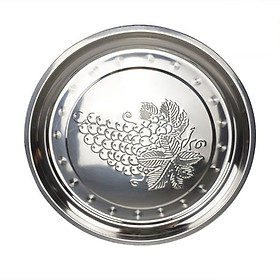 Mua Đĩa Inox Tròn Hình Chùm Nho Size 30cm Tiện Lợi