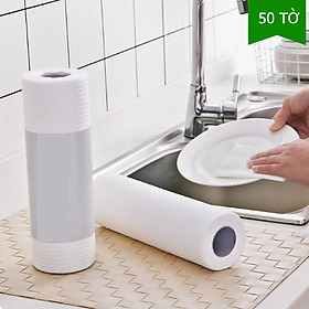 Giấy lau đa năng - giấy lau bếp không thấm nước, lau nhà, khăn lau bát đĩa không dính dầu có thể giặt được
