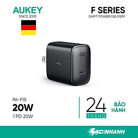 Củ Sạc Nhanh Siêu Nhỏ Aukey PA-F1S Cổng Type C Power Delivery 20W