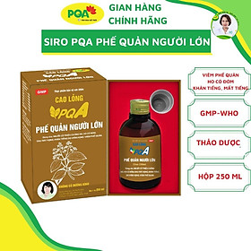 Phế Quản Người Lớn PQA Hỗ Trợ Thanh Họng, Giảm Viêm Phế Quản, Hen Suyễn, Ho Nhiều Hộp 250ml