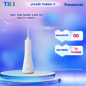 Máy tăm nước cầm tay Panasonic công nghệ siêu âm EW1511 - Hàng Chính Hãng - Trắng