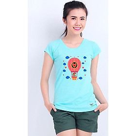 Áo Thun Nữ Hạnh Phúc Kiểu Khinh Khí Cầu Tình Yêu