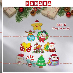 Set Dây Treo Gỗ - Trang Trí Giáng Sinh - Kèm Dây Đỏ - Bách Mộc 5