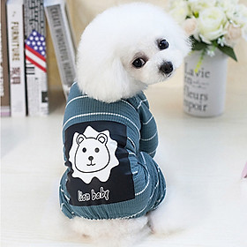 Pet Clothing Spring Summer Lion Cartoon Print Four-legged Home Clothes Homewear for Dog Cat