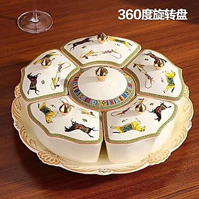 Mua Khay mứt sứ cao cấp xoay 360 độ ( giao ngẫu nhiên)