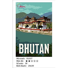 Mua Tranh sơn dầu số hoá tự tô màu Gam DL37 20x30cm căng sẵn khung