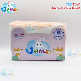 Bịch 10 Chiếc Khăn Xô, Khăn sữa 4 Lớp xuất Nhật Unmei 100% cotton 25x35cm