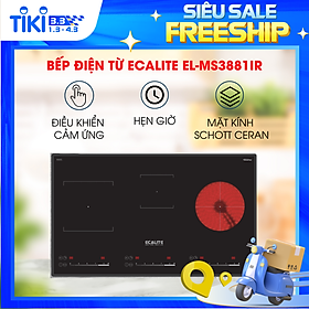 Mua Bếp Điện Từ 3 Vùng Nấu Ecalite EL-MS3881IR Inverter - Mặt Kính Schott Ceran - 9 Mức Công Suất - Hàng Chính Hãng