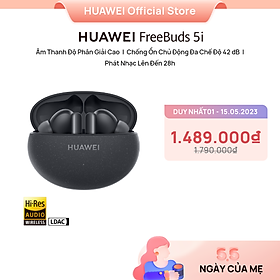 Tai Nghe Không Dây Huawei FreeBuds 5i | Âm thanh độ phân giải cao | Chống ồn chủ động đa chế độ 42dB | Phát nhạc lên đến 28h | Hàng Chính Hãng
