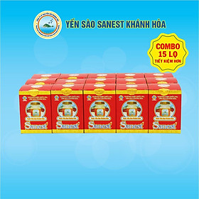 [Combo 15 lọ] Nước Yến sào Khánh Hòa Sanest đóng lọ 70ml