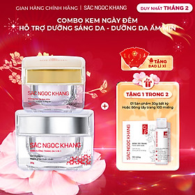 Bộ kem dưỡng ngày và đêm: Kem ban ngày 5 trong 1 (30ml) + Kem ban đêm (30g) giúp dưỡng ẩm, nâng tông, sáng da, làm mờ vết thâm, sạm, nám