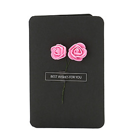 [ẢNH THẬT] Thiệp hoa nền đen - Postcard, hoa thật ép khô