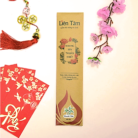Mua Nhang Sen Liên Tâm 29cm 60 cây - Ít khói  nhang sạch 100% từ thiên nhiên  trầm hương nguyên chất  khuynh diệp  sả chanh