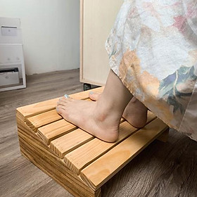 Ghế gỗ GIÁ ĐỂ kê chân văn phòng bàn học tập làm việc gỗ thông tự nhiên mang đến sự thoải mái nhất đôi chân