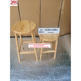 Mua GHẾ GỖ CAO 45CM VÀ CAO 65CM - GỖ CAO SU