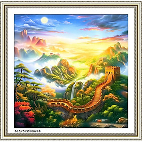 Mua Tranh thêu kín chữ thập Vạn lý trường thành 6623  kích thước 50 x 50 cm