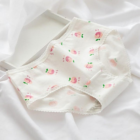 Quần Lót Nữ Cotton Kháng Khuẩn Hình Trái Cây Ngang Eo Xuất Nhật Hàng Loại Đẹp