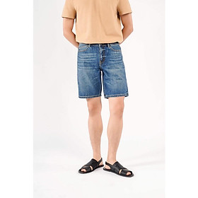 Quần short jeans nam trơn màu xanh đậm 10S21DPS007 | LASTORE MENSWEAR