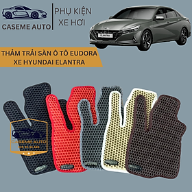 Thảm Trải Sàn, Lót Sàn Ô Tô Cao Su Eudora CloudFoam Thiết Kế Theo Xe Dành Cho Xe HYUNDAI ELANTRA, Chống Nước, Không Mùi, Ngăn Bụi Bẩn, Dễ Vệ Sinh - Hàng Chính Hãng