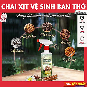 Mua Chai Xịt Lau Làm Sạch Bàn Thờ Cao Cấp Tâm Khang Hương Chất Quế Và Thảo Mộc Tự Nhiên Giúp Tẩy Uế Tăng Vượng Khí May Mắn Tài Lộc Chai 500ml
