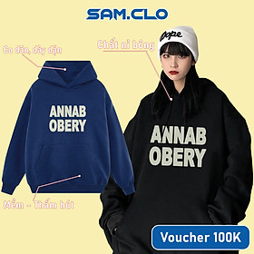 Áo khoác nỉ hoodie SAM CLO nam nữ có mũ dây rút tay dài thu đông freesize dáng Unisex CHUI OBERY