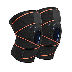 Hình ảnh Bộ 2 đai bảo vệ đầu gối có lò xo trợ lực hỗ trợ khớp gối Sport Knee Pad AOLIKES YE-7908 - Hàng Chính Hãng