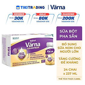 Thùng Sữa Non Pha Sẵn Värna Colostrum (24 Chai x 237ml) - Sữa Cho Người Già Tăng Cường Đề Kháng