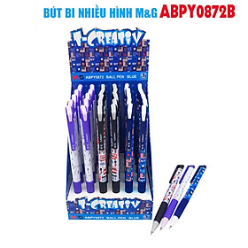 Bút Bi Xanh M&G - Mực Xanh - 0.7mm- ABPY0872B thân nhều hình