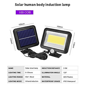 Mua 100 LED siêu sáng pin tách rời đèn năng lượng mặt trời cảm ứng hồng ngoại đèn pha led  có điều khiển tữ xa