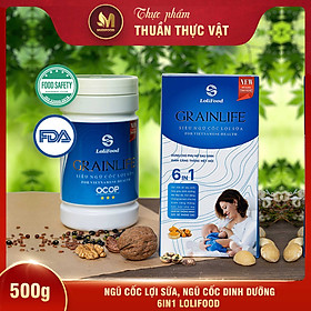 Siêu Ngũ Cốc Lợi Sữa 6IN1 Grainlife Lolifood 500g - Ngũ Cốc Giàu Dinh Dưỡng Kích Sữa Về Nhiều, Hỗ Trợ Nuôi Con Bằng Sữa Mẹ, Thanh Nhiệt, Làm Mát Sữa - Giúp Bé No Lâu, Ngủ Ngon Giấc, Tăng Cân Đều, Phát Triển Toàn Diện, Tăng Sức Đề Kháng