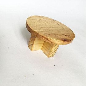 Bàn gỗ tròn mini trang trí - làm kệ mini