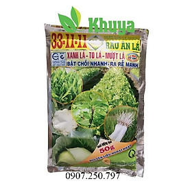 Mua Phân bón lá Rau Ăn Lá 33-11-11 gói 50gr Xanh lá - Dày lá - Mượt lá