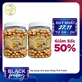 1KG ĐẬU PHỘNG CỐT DỪA SẤY GIÒN - 2 HŨ