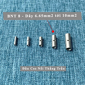 Đầu cos nối thẳng BNT8 - Đầu cos nối dây điện thẳng loại trần - Dùng cho dây 6.65mm2 tới 10mm2