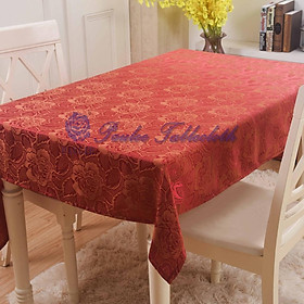 (Tặng 1 lót phần ăn 30x45 cm) Khăn trải bàn PAULEE –WB-601L (135 x 180 cm) - chất liệu vải polyester