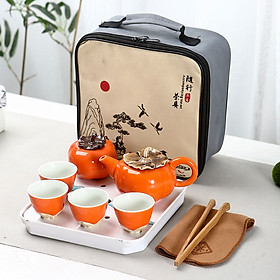 Mua BỘ ẤM CHÉN PHA TRÀ ĐẠO KÈM KHAY CÓ TÚI XÁCH MANG ĐI DU LỊCH TIỆN LỢI