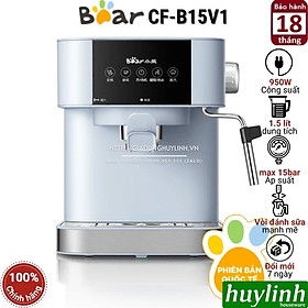 Máy pha cà phê Espresso Bear CF-B15V1 - Pha 1 - 2 tách tự động