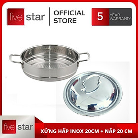 Mua Xửng hấp inox 2 quai 20 cm kèm nắp inox dùng hấp cá  hấp xôi  hấp thit
