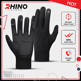 Găng tay giữ ấm mùa đông chống gió, kháng nước mưa Rhino G102 Bao tay thể thao cảm ứng điện thoại, găng tay đi xe máy, xe đạp lót nỉ cho nam nữ, bảo hộ đi phượt