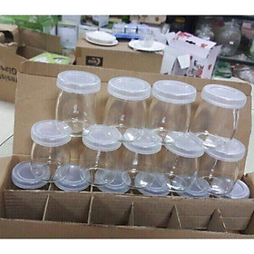 Mua Hộp 12 hũ sữa chua thuỷ tinh trắng có nắp 100 ml