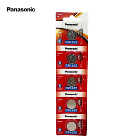 Vỉ 5 Viên Pin CR1632 ( CR 1632/5BE x 1 Vỉ ) Panasonic Lithium 3 V - Hàng Chính Hãng