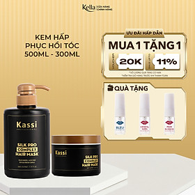 Combo kem hấp dầu tóc Kassi Silk Pro (Chai 300ml/500ml/750ml)