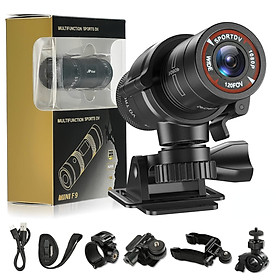 Camera Hành Động F9 HD 1080P Xe Đạp Mũ Bảo Hiểm Xe Máy Camera Thể Thao Ngoài Trời DV Video Đầu Ghi Âm Thanh Dash Cam Cho Xe Hơi Xe Đạp Màu Sắc: Chỉ Camera