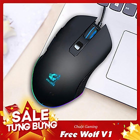 Mua Chuột game thủ Gaming V1 Wolf Black LED RGB - Siêu Bền ( BH 6 tháng )