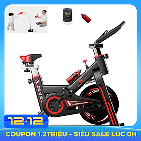 Xe đạp thể dục thể thao - xe đạp tập thể dục thể thao tại nhà X-SPEED tặng bóng bàn luyện phản xạ cao cấp + đồng hồ đo chỉ số + bình nước thể thao