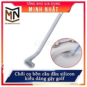 Chổi Cọ Bồn Cầu Thông Minh SILICON Cọ Chà Vệ Sinh TOILET Sạch Mọi Ngóc Ngách Bồn Cầu, Nhà Tắm Hình Gậy Đánh Gold