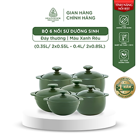 Mua Bộ 6 NồI Sứ Dưỡng Sinh Minh Long (0.35L/ 2 x 0.55L - 0.4L/ 2 x 0.85L)